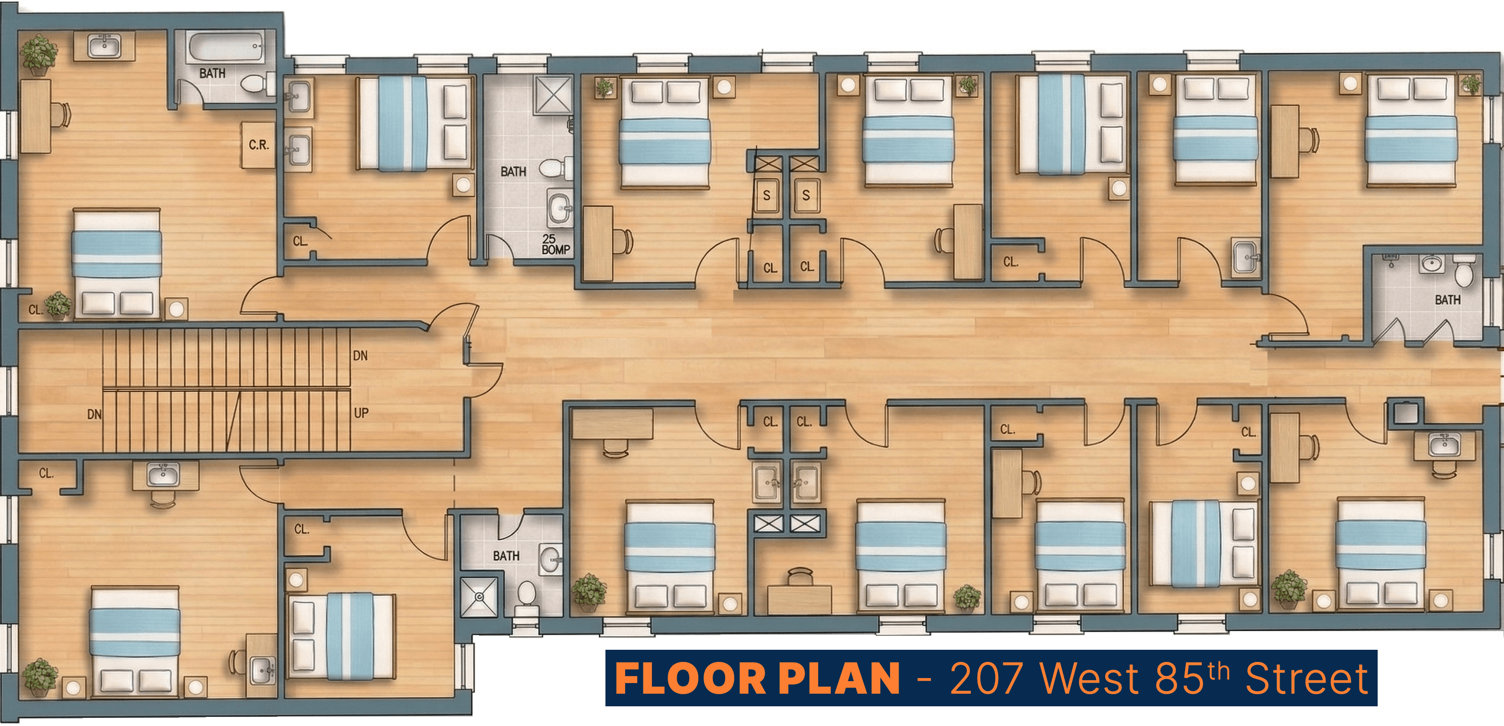207 West 85th Street typical floor plan